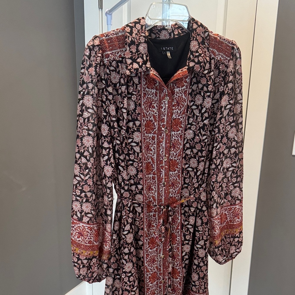 1. State Women's Long Sleeve Floral Dress